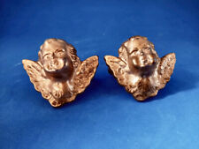 Zwei sehr alte Serviettenringe, GOLD, ENGEL 5X6 cm pro Stück