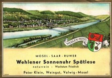 German Wine Label 1950s-60s