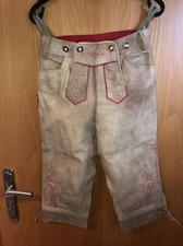 Exklusive K&K Kaiserjäger Lederhose Gr 36 Hose mit Stickerei rot, Echtes Leder