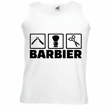 Tank Top BARBER - FRISEUR - FRISEUSE - BARBIER - FRISEURSALON Ärmellos in Weiß