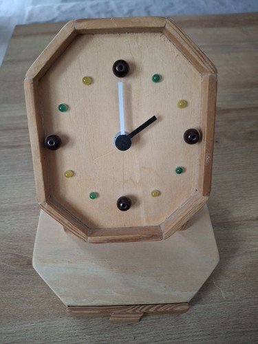 Handgefertigte holz tisch uhr - holz,