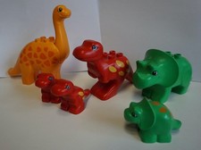 LEGO DUPLO - Dino:  T-Rex, Langhals, Triceratops - 6 Tiere - selten!