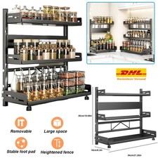 3-Etagen Gewürzregal Gewürzständer KüchenOrganizer Gewürzhalter Organizer 45kg