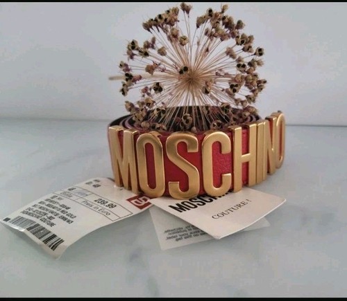 Moschino gürtel red gold - moschino, gr