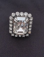 Swarovski Shouzouk Crystal  Quadratischer Ring  Size 55