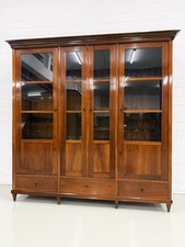 Vitrine Nussbaum Biedermeier 4- Türig Handpoliert Selten