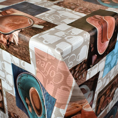 Wachstuch tischdecke kaffee - wachstuch,