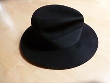 Vintage original Borsalino Herrenhut, schwarz Filz mit schwarzem Ripsband