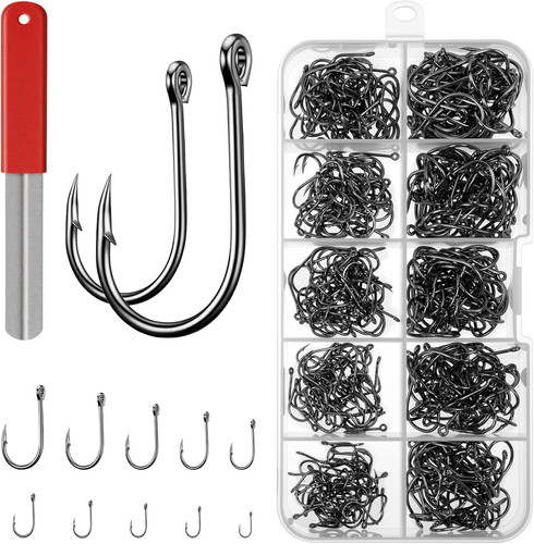 Angelhaken set 500 stück - set, mit