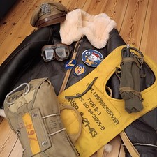 WK2 WW2 FLIEGERJACKE PILOTENJACKE AERO LEATHER FLIGHT FLYING JACKET USAAF TYP B3