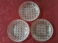 Antik 20er 3 Dessert Teller Sternchen Brockwitz Hammonia Walther Hansa Pressglas