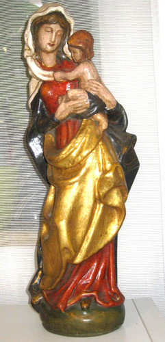 Holzfigur geschnitzt maria - holzfigur, geschnitzt,