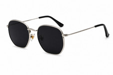 Sonnenbrille metall gold braun - gold,