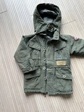 DONALDSON Parka Jacke Khaki Gr. 4, ca. 98/104 Baumwolle robust KITA Kindergarten