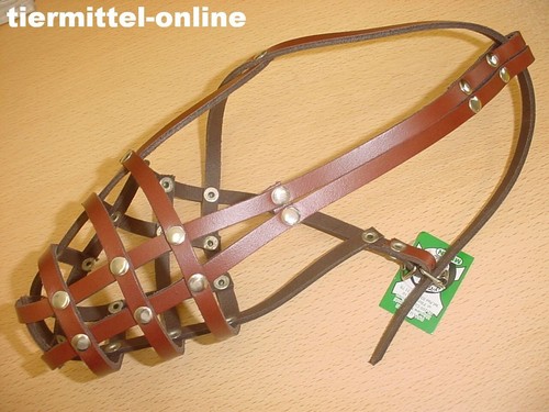 Maulkorb aus echtem - , leder