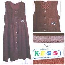 Süßes Kess Vintage Trachtenkleid Kleid Tracht Volksfest braun Mädchen Gr.140