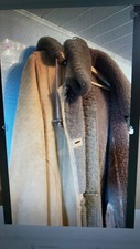 Lammfell mantel mit - lammfell,