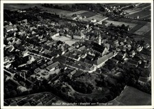 Ak Bad Königshofen im Grabfeld Unterfranken, Fliegeraufnahme - 11268373