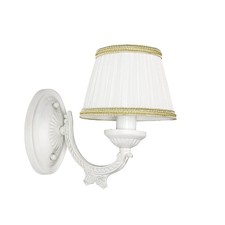 Wandlampe Weiß Stoff