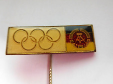 Pin Anstecknadel DDR Flagge + Ringe, Olympische Spiele  München 1972, Olympia,