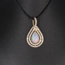 Wert 2190 € Brillant Opal Anhänger 585 14 Karat Gelb Gold