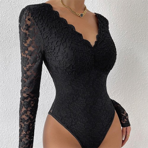 Sexy langarm damen body - sexy,