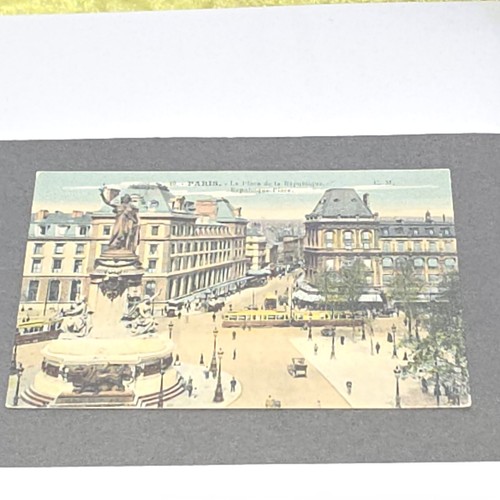 Litho postkarte paris place - postkarte-paris-la,