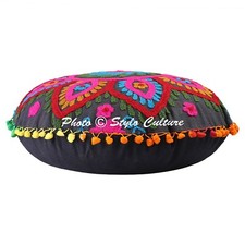 Indische blumen rund bestickt - indische,