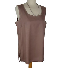 Viskose Top Shirt Taupe Braun