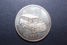 Medaille Der T4 1990 VW Unternehmensbereich Nutzfahrzeuge T 4 Transporter ca33mm