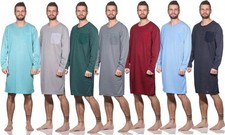 Herren Nachthemd langarm Sleepshirt; Gr. M L XL 2XL
