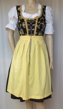Dirndl 36 Landhaus Tracht mit Schürze schwarz gelb Oscartrachten