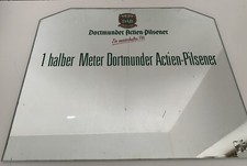 Vintage alt Spiegel Dortmunder Actien Pilsener Bier 1 Halber Meter DAB Werbung