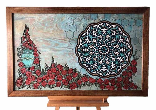 Pahlavi woodwork persische - pahlavi,