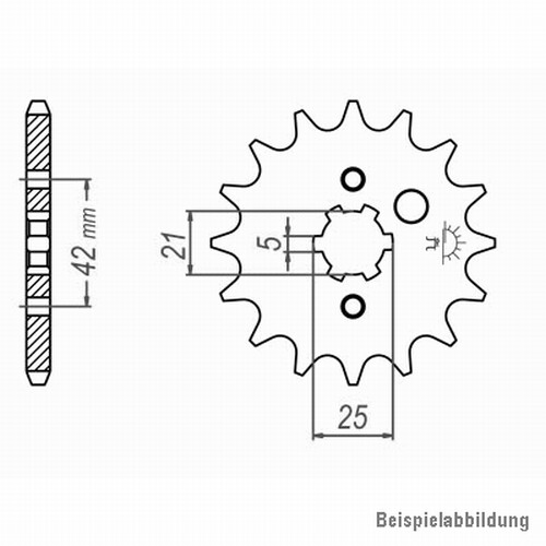 Ritzel vorne zähne yamaha - 17,