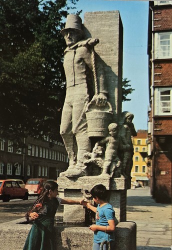 Hamburg hummel brunnen - ak,