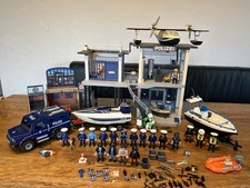 Playmobil Polizeistation, Boot, Wasserflugzeug, Truck, 5176, 5187, 5263, 4445 
