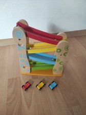 Autorennbahn aus Holz mit 3 Fahrzeuge von myToys Auto Rennbahn Kinderspielzeug