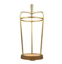 Schirmständer 40er 50er Jahre Art Deco Stil messingfarben Stahlgussfuß Vintage