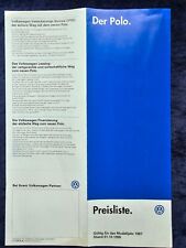 VW Polo 6N Preisliste, 10/1996, Sportline Comfortline XXL, 16 V, Colour Concept