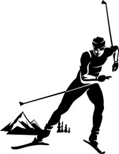 Autoaufkleber Skilanglauf  049
