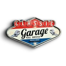 Blechschild Classic Garage LED