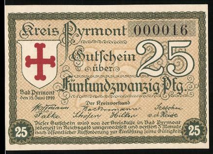Notgeld bad pyrmont - notgeld,