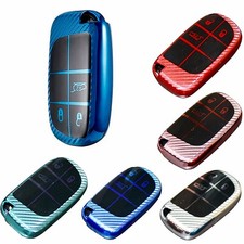 passend für Jeep Schutzhülle Autoschlüssel Schlüssel Hülle silber carbon optik