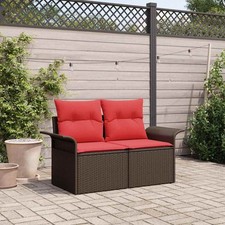 vidaXL Garten-Sofa mit Kissen