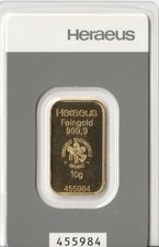 Goldbarren 10 gramm 999.9 gold