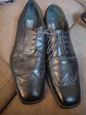 Schwarze Lederschuhe von Mercedes, Gr. 46