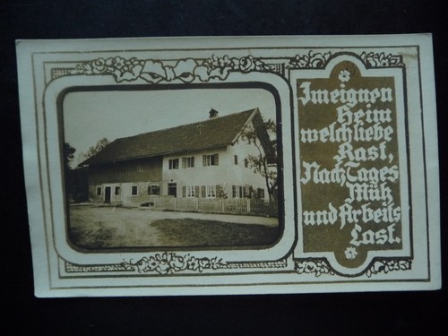 Zeigt altes bauernhaus mit - ak:,
