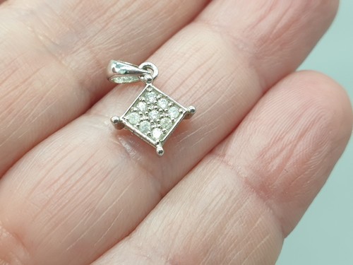 9kt weißgold diamant - weißgold,
