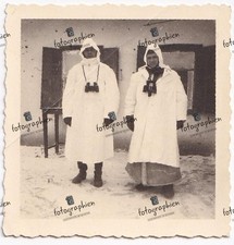orginal Foto 2. Weltkrieg Russland Soldaten Winter Camo Fernglas